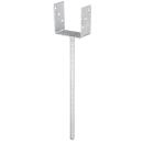 U-Pfostenträger GAH aus Riffelstahl feuerverzinkt zum Einbetonieren Typ 369 101x100 1 Stück