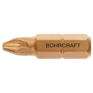 Bohrcraft Schrauber-Bits 1/4Zoll für Phillips-Schrauben TiN PH 3x25mm 100 Stück