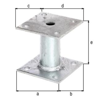 Pfostenträger GAH feuerverzinkt zum Aufschrauben Ø42/100x100 1 Stück
