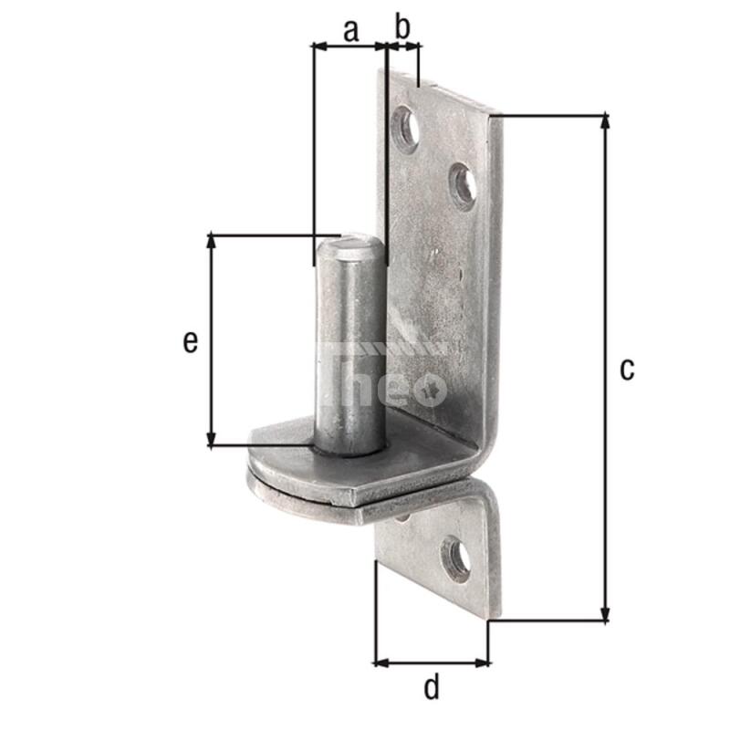 Kloben DI auf Platte 16x13mm galvanisch gelb verzinkt Kloben DI auf Platte 16x13mm galvanisch gelb verzinkt