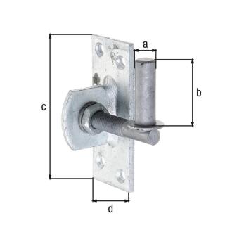 Kloben GAH zum Anschrauben feuerverzinkt M12 Ø13/45x105 1 Stück