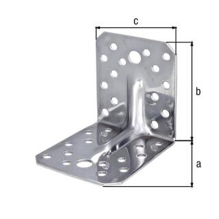 Schwerlast-Winkelverbinder GAH mit Sicke Edelstahl 105x105x90 1 Stück