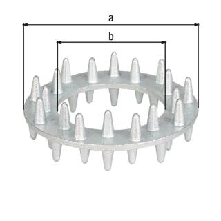 Scheibendübel GAH mit Dornen zweiseitig verzinkt Ø80/Ø50 1 Stück