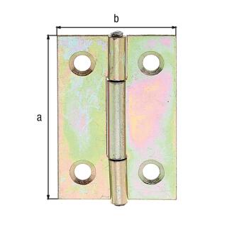 Scharnier GAH gelb verzinkt 38x26x0,75 1 Stück