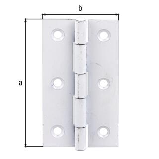 Scharnier GAH weiß 82x45x1,25 1 Stück