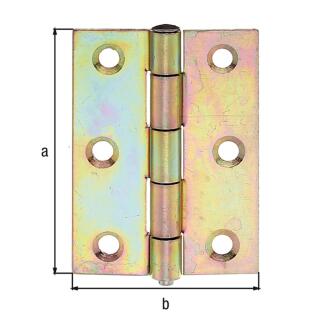 Scharnier GAH VA-Stift lose gelb verzinkt 63x45x1,5 1 Stück