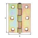 Scharnier GAH VA-Stift lose gelb verzinkt 63x45x1,5 1...