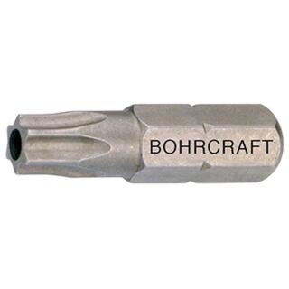 Bohrcraft Schrauber-Bits 1/4Zoll mit Loch für TX-Schrauben TR 8x75mm 25 Stück