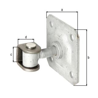 Torband mit Platte roh zum Aufschrauben verstellbar GAH