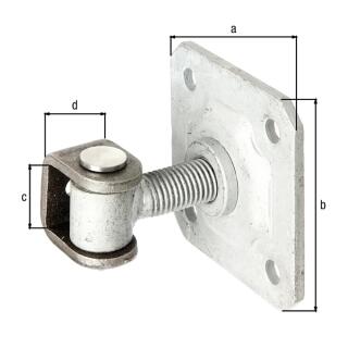 Torband GAH mit Platte roh zum Aufschrauben verstellbar M20 1 Stück