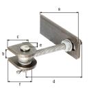 Torband GAH für 180° Öffnung lang zum Aufschrauben M12/120 1 Stück