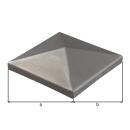 Pfosten GAH kappe für quadratische Metallpfosten zum Anschweißen 80x80 1 Stück