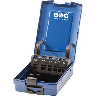 Bohrcraft Industrie-Kunststoffbox dunkelblau KS6-K leer f. 6 Kegelsenker 6,3/8,3/10,4/12,4/16,5/20,5