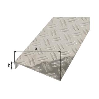 Strukturblech Riffel gekantet L-Form Alu natur 135x30/1 1...
