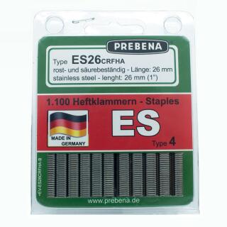 Heftklammern im Blister verzinkt-geharzt Prebena ES26CNKHA-B 1100 Stück