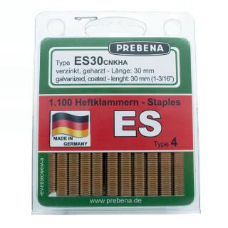 Heftklammern im Blister verzinkt-geharzt Prebena ES30CNKHA-B 1100 Stück