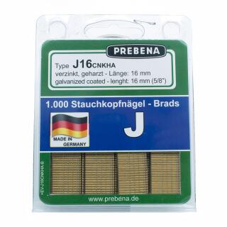 Stauchkopfnägel im Blister verzinkt Prebena J16CNKHA-B 1000 Stück