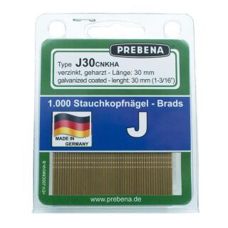 Stauchkopfnägel im Blister verzinkt Prebena J30CNKHA-B 1000 Stück