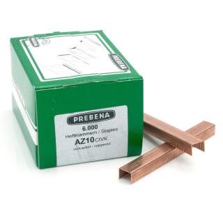 Heftklammern verkupfert Prebena AZ10CIVK 6000 Stück