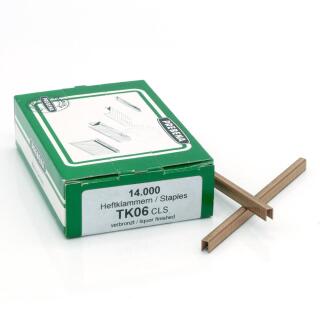 Heftklammern verbronzter Stahl Prebena TK06CLS 14000 Stück