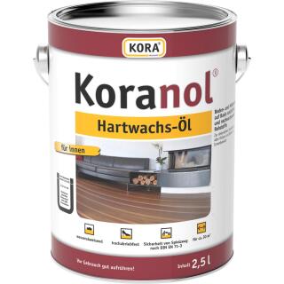 Koranol Hartwachsöl Naturweiß 2,5 l Eimer