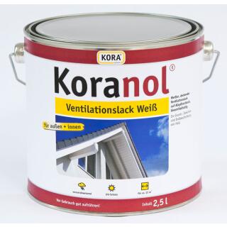 Koranol Ventilationslack Weiß 2,5 l Eimer