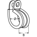 Halteschelle DIN 3016 mit Gummieinlage Edelstahl A2/Gummi...