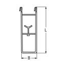 Bugleiter mit ausziehbaren Bügeln Edelstahl A4 750-1080x250mm, 3-stufig 1 Stück