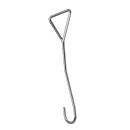 Schleusenhaken mit Triangel-Griff Edelstahl A4 750mm 2...
