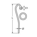 Sliphaken mit Ring Edelstahl A4 8x192mm 2 Stück