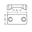 Gurtbandbügel ZollDesign Zoll Edelstahl A4 48x15mm, für Gurtbreite 25mm 5 Stück