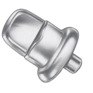 DOT-Common-Sense Drehverschluss für Lochstanzung Messing vernickelt Höhe 22mm (9mm) 100 Stück