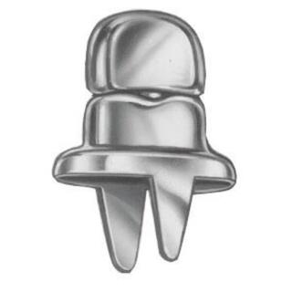 DOT-Common-Sense Drehverschluss für Stoffe Messing vernickelt Höhe 18mm (6mm) 100 Stück