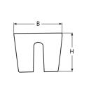 Motordruckplatte für Heckspiegel, 4Grad geneigt Kunststoff 420x340mm 5 Stück