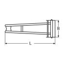 Heckankerausleger Edelstahl A4 535x150mm 1 Stück