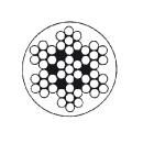 Edelstahldrahtseil 7x7 PVC klar ummantelt Edelstahl A4/PVC 1,25/2mm 250 Meter