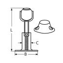 Magnet-Türhalter, variabel, mit Aufbauplatte...