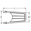 Bugspriet Teak Edelstahl A4/Holz 650x330mm 1 Stück