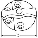 Vorreiber Edelstahl A4 45mm 1 Stück