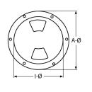 Inspektionsdeckel Edelstahl A4 175/130mm 1 Stück