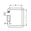 Schraubverbinder quadratisch Edelstahl A4