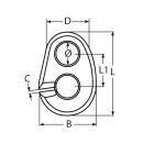 Brummelhaken, Speedclip Edelstahl A4 58x38mm 10 Stück