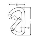 Alu-Karabinerhaken Alu 12x112mm 5 Stück