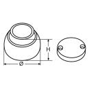 Magnet-Türstopper Messing verchromt inkl. Gegenstück 1 Stück