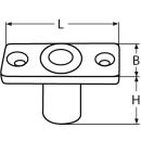 Ruderdollensockel für Einbau Edelstahl A4 für...