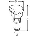 Tankentlüfter, Kopf gewinkelt Kunststoff für Schlauch 16mm 5 Stück