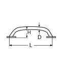 Handlauf mit Grundplatten Edelstahl A4