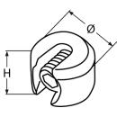 Klemmstopper Edelstahl A4 3mm M6 15x12mm 10 Stück