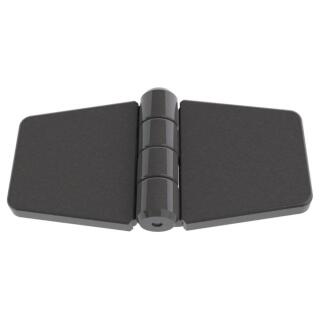 Scharnier mit Abdeckung Kunststoff 79x41mm schwarz 4 Stück