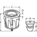 Universal Snap-Befestigung Mini Kunststoff 60mm 2 Stück